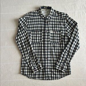Jack & Jones Men's Checkered Shirt in Black and White